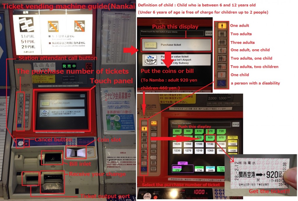 Nankai.Automatic ticket vending machine