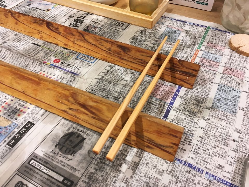 竹中大工道具館のお箸製作体験(Takenaka Carpentry Tools Museum)
