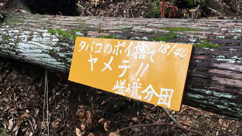 愛宕神社の表参道にある看板(Signboard of Atago-jinja Shrine)